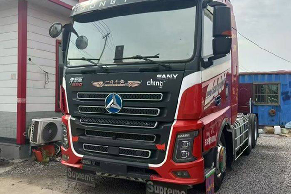 Sany Group Zhu Hong Edition 550hp 6X4 tractor (National V) dual-drive Weichai used tractor, yellow p