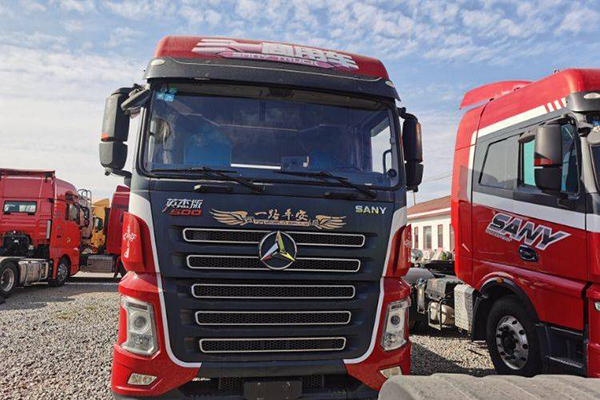 good Sany Group Yingjie Edition 500 HP 6X4 tractor (National V) dual-drive Weichai used tractor, yellow p