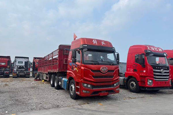 good Qingdao Jiefang Han VH 460HP 6X4 tractor (China VI) dual-drive Weichai used tractor