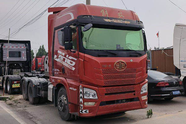 Qingdao Jiefang JH6 heavy-duty truck, 460 hp, 6x4 LNG dual-drive, used Weichai tractor for sale