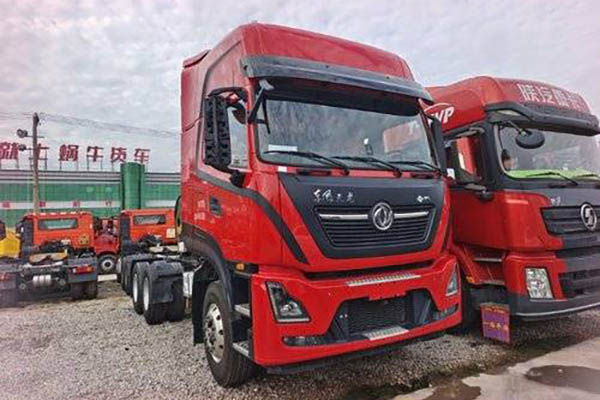 Dongfeng Commercial Vehicles Tianlong KL heavy-duty truck, 500 hp, 6x4 LNG tractor (China VI) (liquid buffer), (China VI) dual-drive, used Dongfeng Cummins tractor. for sale