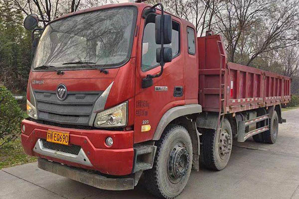 Futian Ruiwo ES5 270HP 8x4 6.8m dump truck with 4x4 front and 8x8 rear wheels. Used Yuchai dump truck