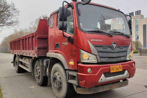 Futian Ruiwo ES5 270HP 8x4 6.8m dump truck with 4x4 front and 8x8 rear wheels. Used Yuchai dump truck for sale