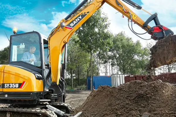 good Sany Sy35 Brand New Small Size Mini Digger Hydraulic Crawler Mini Excavator with Rubber Tracked