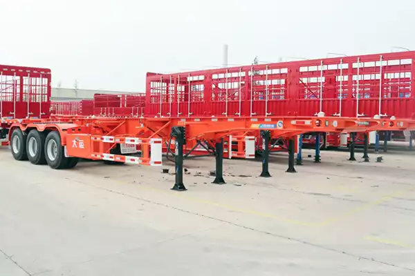 Dayun 40-foot straight beam container skeleton semi-trailer for sale