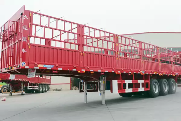 sale Dayun 13-meter flatbed semi-trailer with flower-shaped railing