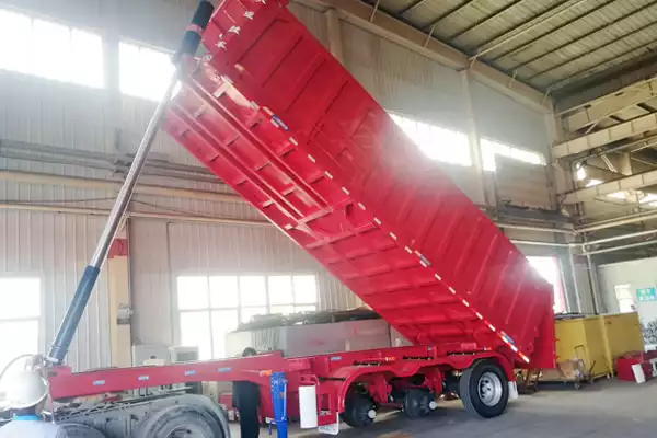 Dayun 9-meter flatbed rear-tipping self-dumping semi-trailer