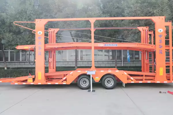CIMC Huajun 12-meter center-axle vehicle transport semi-trailer for sale