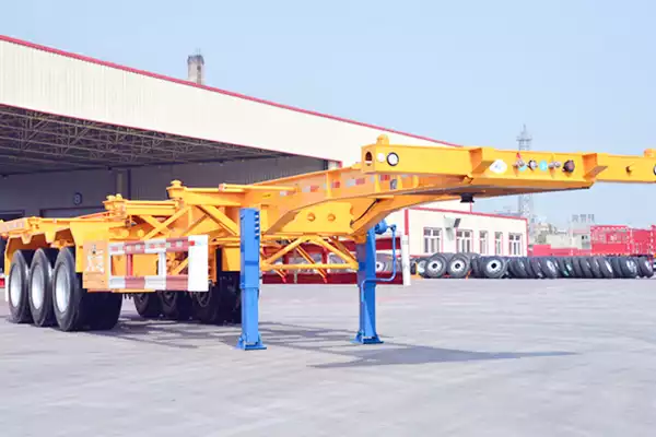 Dayun 40-foot straight beam container skeleton semi-trailer in China