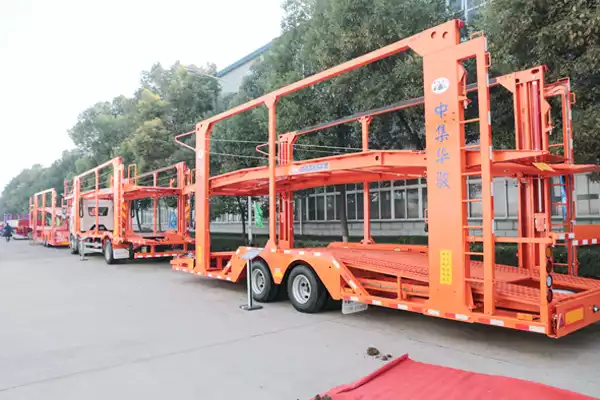 sale CIMC Huajun 12-meter center-axle vehicle transport semi-trailer