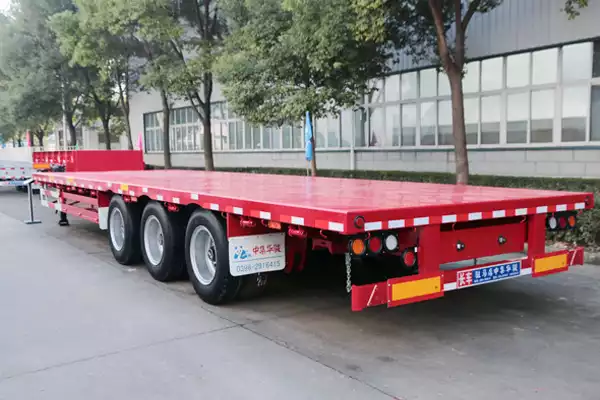 CIMC Huajun 13.75m Three-Axle N400 Low Flatbed Semi-Trailer