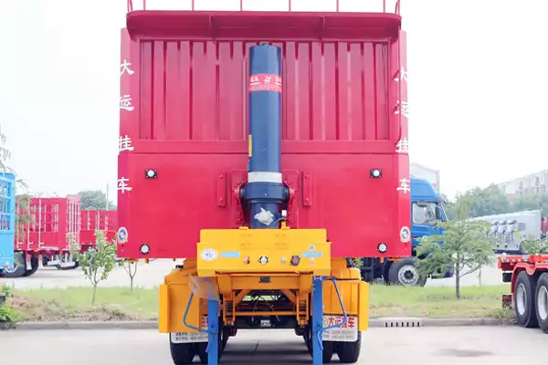 Dayun 9-meter flatbed rear-tipping self-dumping semi-trailer in China