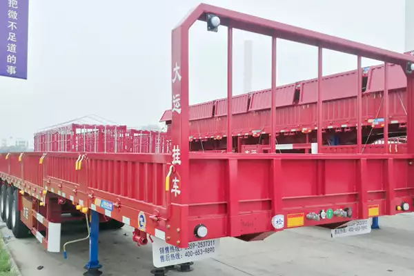 Dayun 13-meter gooseneck low-sided semi-traile for sale